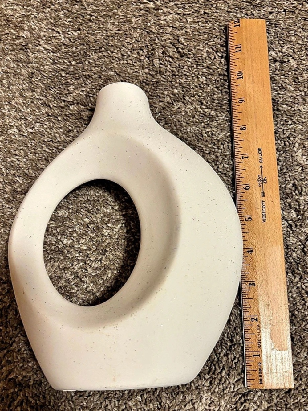 White Abstract Ceramic-Style Vase Set - Picture 6 of 6